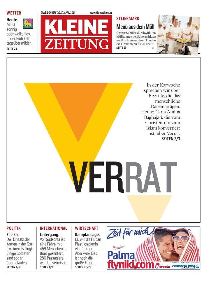 Kleine Zeitung vom 17. April 2014