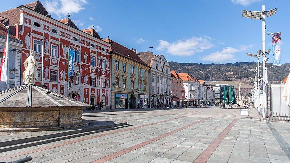 Der Leobener Hauptplatz gehört zu den Nominierten für die Wahl des schönsten Hauptplatzes der Steiermark