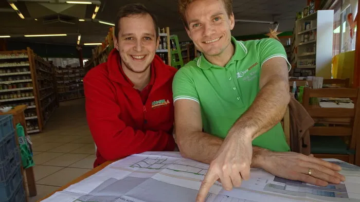 Thomas Rosenberger und Knut Palten planen gemeinsam.