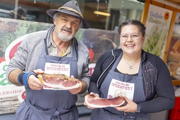 Siegfried und Sophia Lasser geben ihre traditionelle Rezeptur für den Gailtaler Speck nicht preis