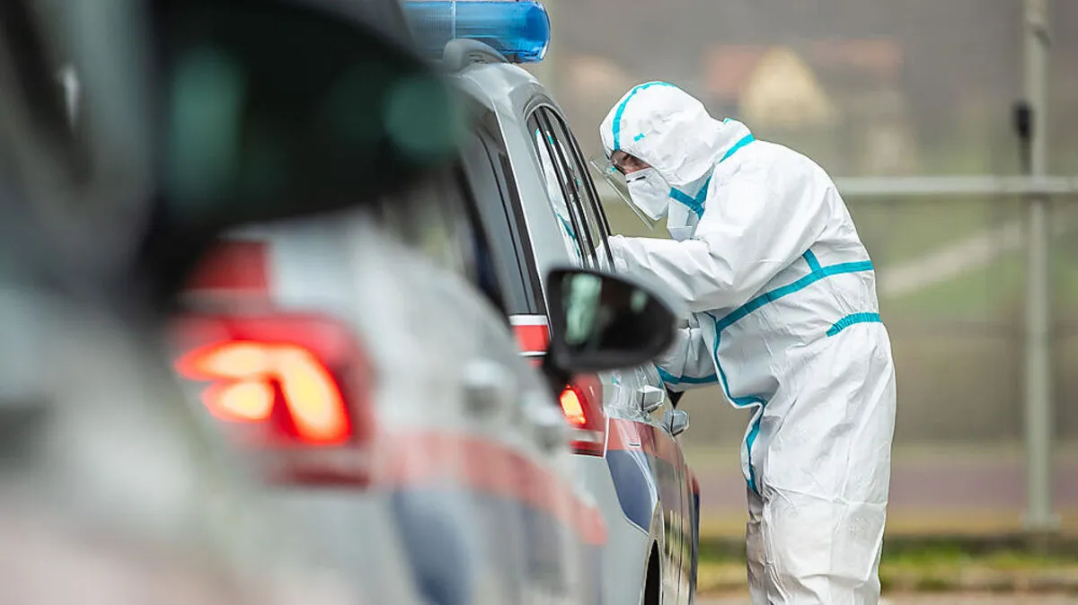 Teststraße der Polizei (Archivfoto)