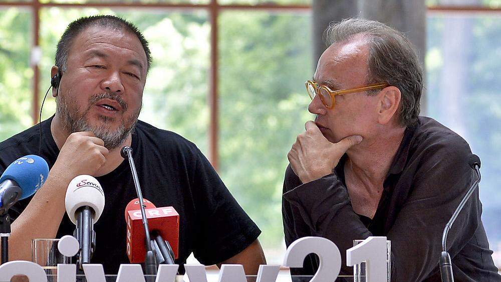 Alfred Weidinger mit dem Künstler Ai Weiwei