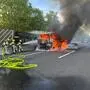 Ein Lkw fing auf der A2 Südautobahn aus bislang unbekannter Ursache Feuer und brannte vollständig aus