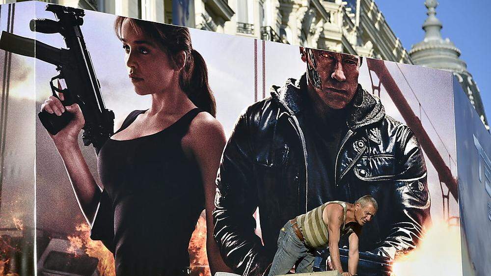 Emilia Clark (28) und Arni (67) im neuen "Terminator Genisys"