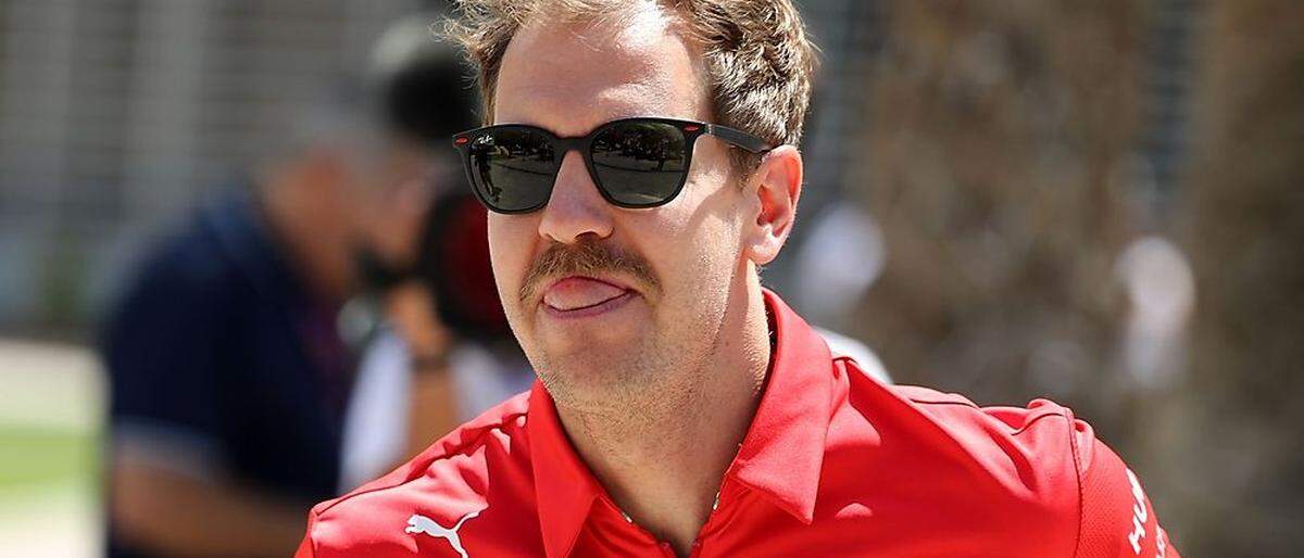 Sebastian Vettel bleibt auch in Bahrain beim Schnurrbart: &quot;Dabei wollte ich den vorher nie haben&quot;