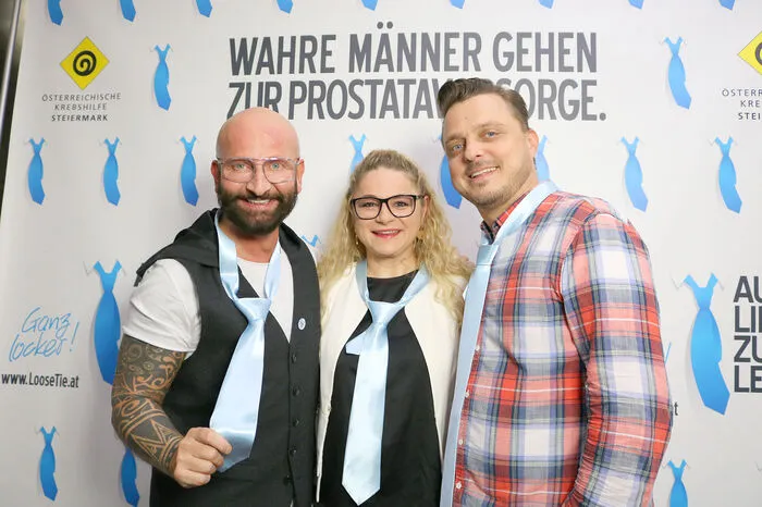 ... und TV-Psychotherapeutin Sandra Köhldorfer (hier mit Ferschinger und Markus Lientscher vom "Aufsteirern")