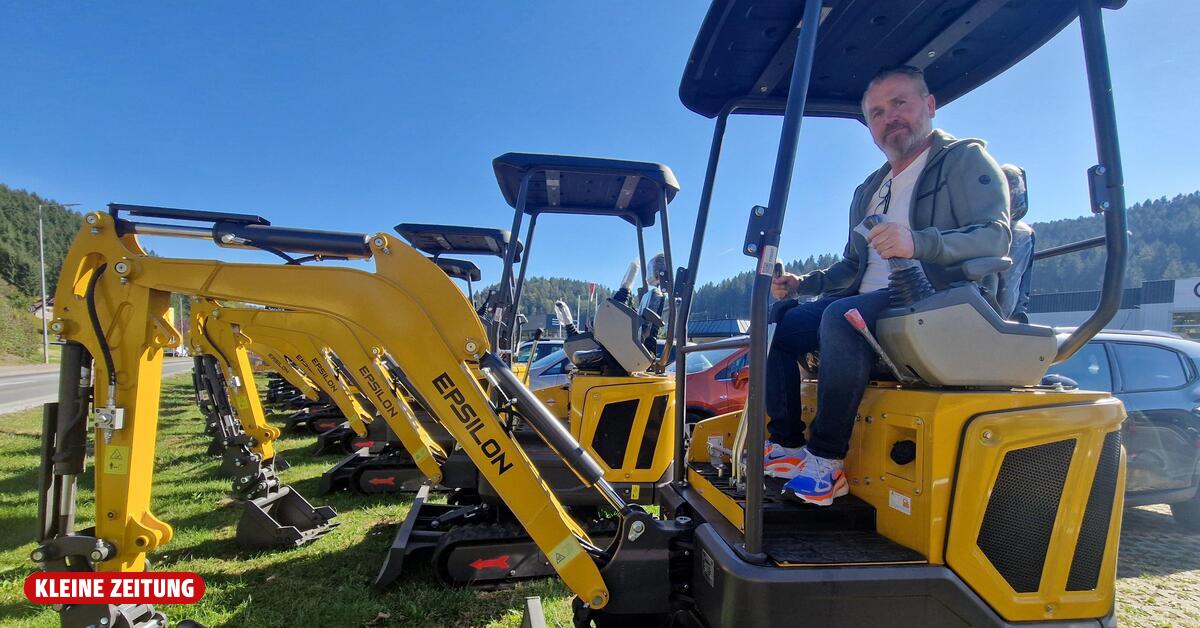 In Voitsberg werden 18 Minibagger und ein Marder versteigert