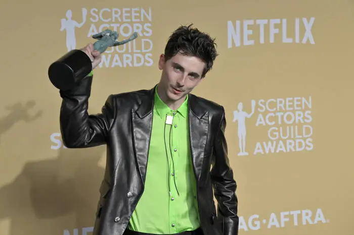 Frauenschwarm Timothée Chalamet konnte als Bob Dylan in „A Complete Unknown“ überzeugen und den „Screen Actors Guild Award“ nach Hause holen.