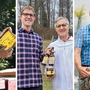 Die Imker Karl Kreiner ist aus Passail, Stefan und Karl Kirchengast aus Schützing bei Riegersburg und Werner Kurz, Präsident des Steirischen Bienenzuchtvereins