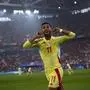 Ferran Torres | Spain's Ferran Torres celebrates after scoring his side's opening goal during a Group B match between Albania and Spain at the Euro 2024 soccer tournament in Duesseldorf, Germany, Monday, June 24, 2024. (AP Photo/Alessandra Tarantino)