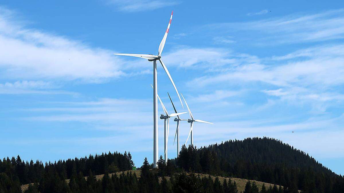 Windräder in der Steiermark, die über ausgewiesene Energieräume verfügt