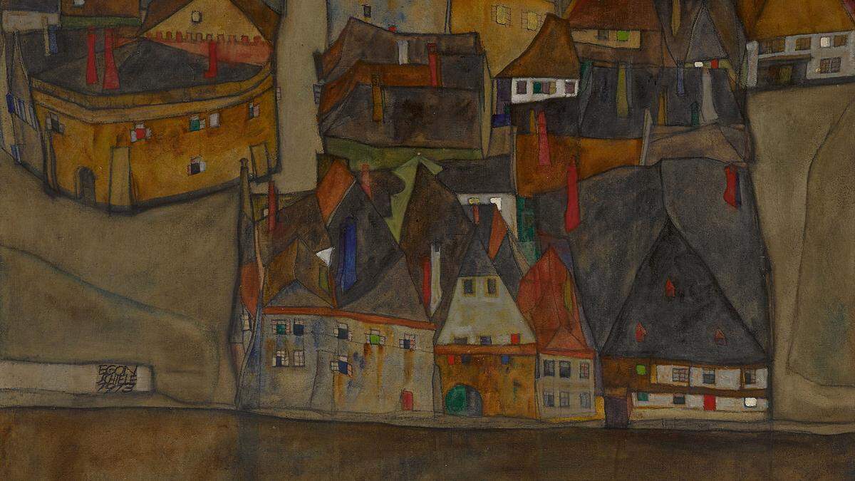 Egon Schieles &quot;Dämmernde Stadt&quot; (Kleine Stadt II)&quot; aus dem Jahr 1913