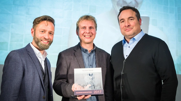 Thomas Zenz (Berufsgruppensprecher PR), Norbert Hackl (Kommunikator des Jahres), Edgar Schnedl (Fachgruppenobmann)