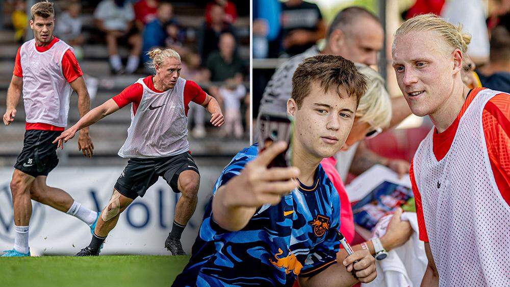 Selfiezeit: ÖFB-Teamspieler Xaver Schlager ist jemand, der sich immer viel Zeit für seine Fans nimmt
