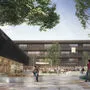 Eine Visualisierung des neuen Schulclusters 