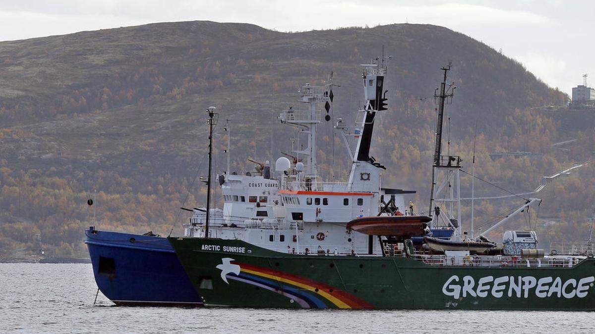 Das Greenpeace-Schoff &quot;Arctic Sunrise&quot; auf einem Archivfoto. 