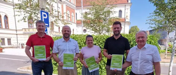 Projektleiter Peter Köhldorfer, LEA-Geschäftsführer Karl Puchas, Vizebürgermeisterin Sonja Skalnik, Stadtamtsdirektor Philipp Huemer und Bürgermeister Josef Ober