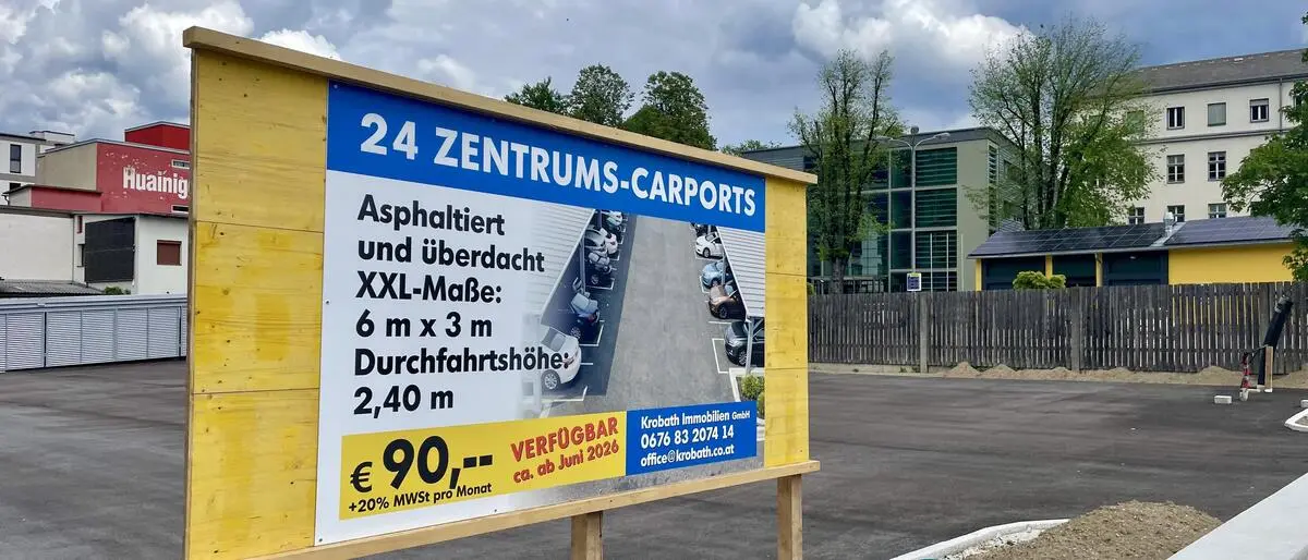 In der Ortenburger Straße in Spittal entstehen 24 neue Carport-Parkplätze
