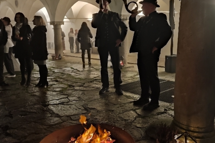 Die Jagdhornbläser des steirischen Jagdschutzvereines, Zweigverein Wildon, sorgten auf der Wildgala für passende Stimmung.