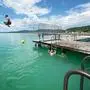 Im Strandbad Klagenfurt überwiegt die Freude, endlich wieder Badespaß genießen zu können, Corona-Regeln hin oder her