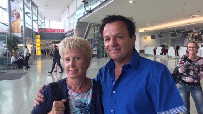 Heimo Müller mit Lebensgefährtin Melitta Kloiber flogen am Samstag nach Antalya