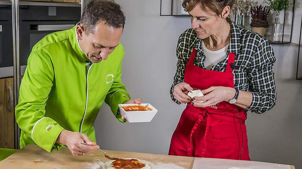 Hausgemacht und köstlich: Bei Christian Ofner und Susanne Kuttnig klappt es mit der Pizza Margherita perfekt
