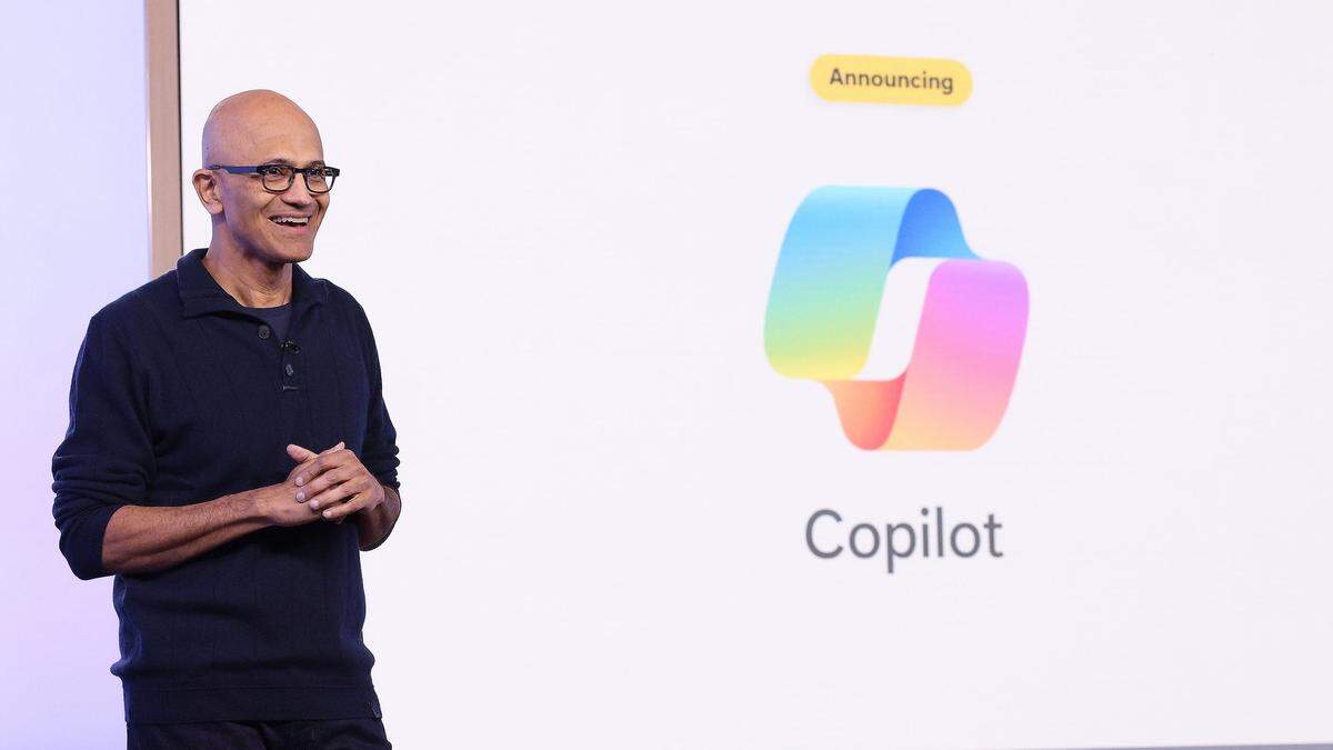 Microsoft-CEO Satya Nadella bei seiner Keynote-Rede in New York City
