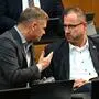 ÖVP-Mandatar Andreas Hanger und FPÖ-Generalsekretär Christian Hafenecker.