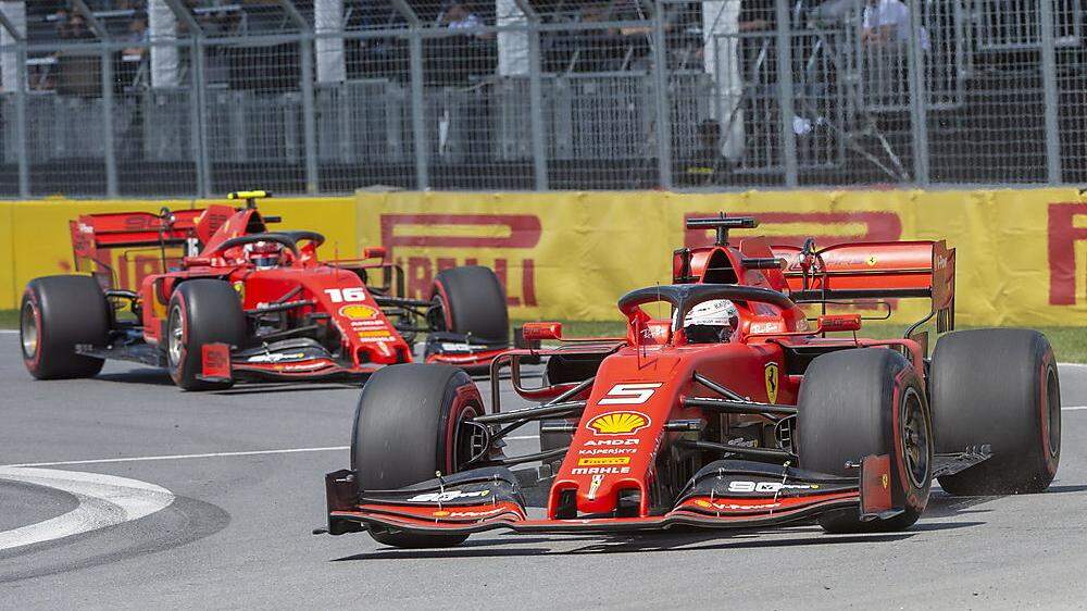 Beim letzten Rennen in Montreal startete Sebastian Vettel im Ferrari aus der Pole Position