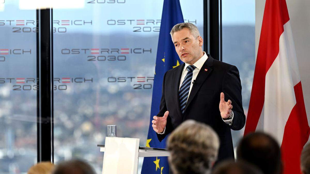 ÖVP-Chef Karl Nehammer wird seine Vision 2030 wohl nicht zur Gänze erfüllen können