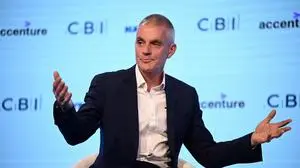 (FILES) BBC Director General Tim Davie speaks at the Confederation of Business Industry (CBI) annual conference at the Vox Conference Centre in Birmingham on November 22, 2022. Tim Davie has announced on November 11, 2025 he will step down as director-general of the BBC. It comes after concerns have been raised about impartiality at the corporation, including how a speech by US President Donald Trump was edited in an episode of Panorama. (Photo by Oli SCARFF / AFP)