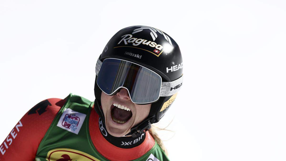Lara Gut-Behrami holte sich ihren bereits dritten Sieg in Sölden 