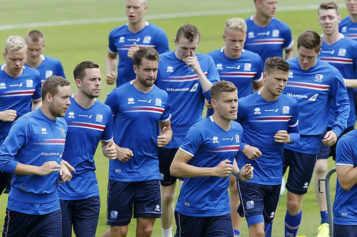 Island im Training vor dem Viertelfinale am Sonntag. Gegner: Frankreich