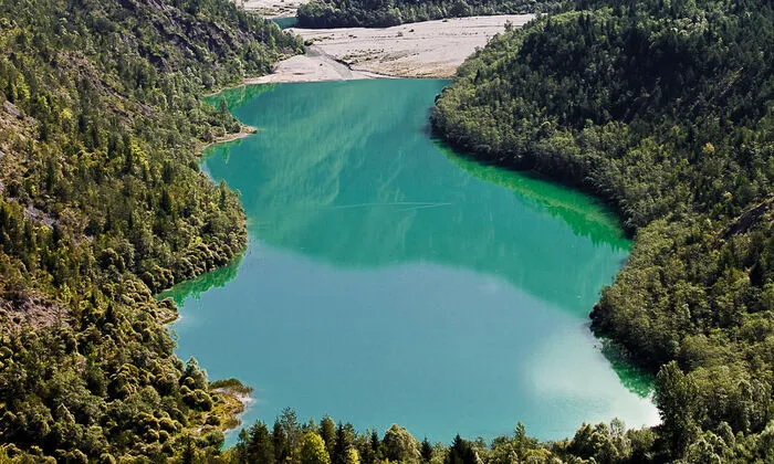 Der Überrest des Vajont-Stausees - Auslöser der Flutwellenkatastrophe von 1963