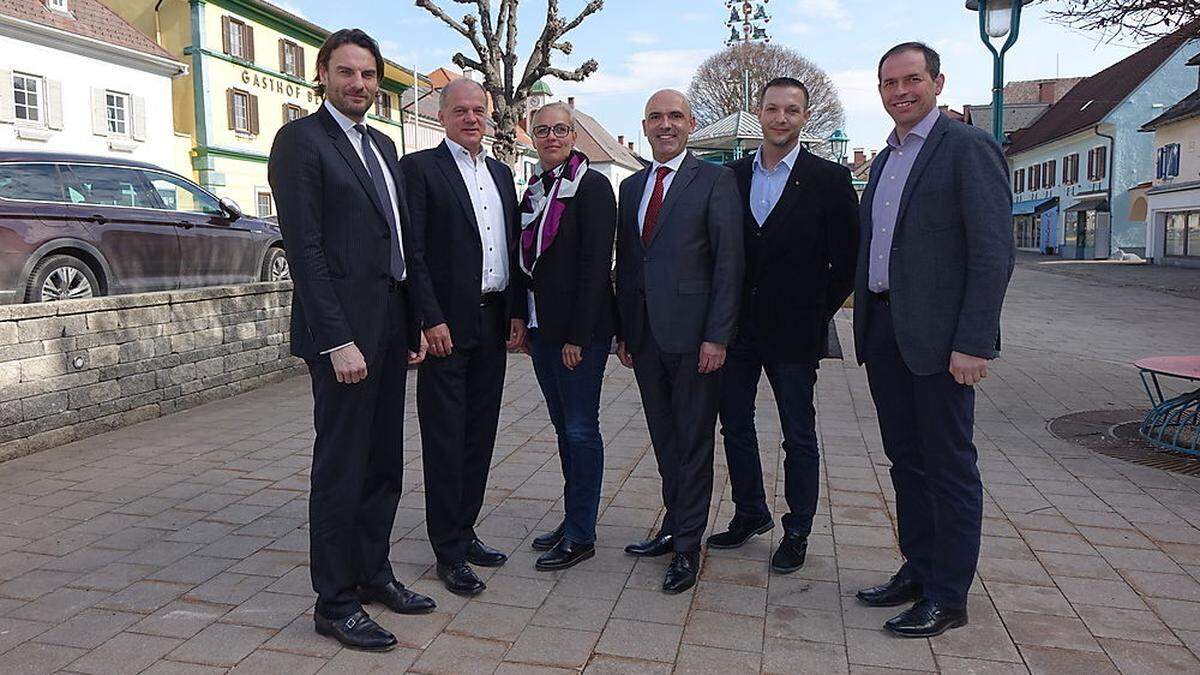 Claus Tüchler, Erwin Fuchs, Martina Romen-Kierner, Hans Christian Kügerl, Martin Hintsteiner und Bernd Fladischer (v.l.)