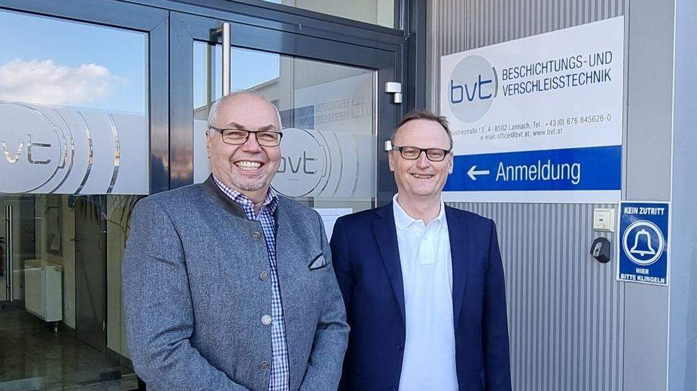 Geschäftsführer Josef Kranabetter und Wolfgang Grabner von BVT in Lannach