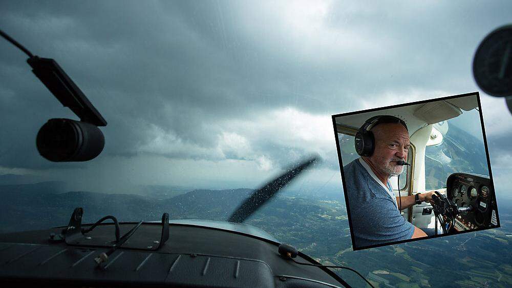 Unwetter voraus: Im Hageleinsatz mit Pilot Josef Mündler