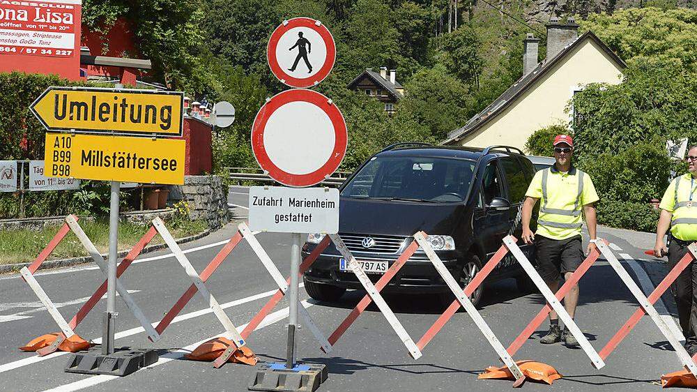 Katschberg Bundesstraße zwischen Spittal und seeboden wird von 10. bis 14. Oktober für den Verkehr gesperrt