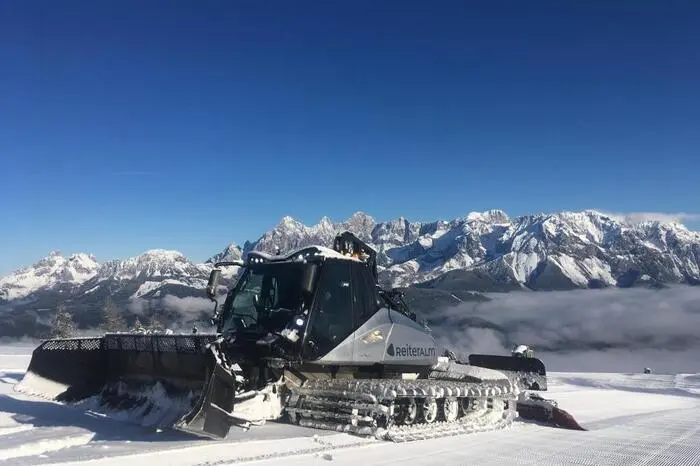 Die Reiteralm-Bullys präparieren schon für die ÖSV-Stars des Slalomteams zu Wochenbeginn.