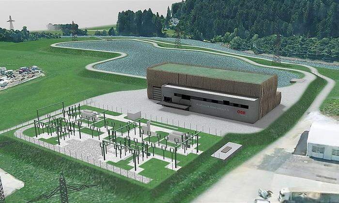 Eine 3D-Ansicht des Kraftwerks, das 2024 in Obervellach in Betrieb gehen wird