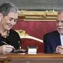Ulrike Lunacek bei der Angelobung durch Bundespräsident Alexander Van der Bellen