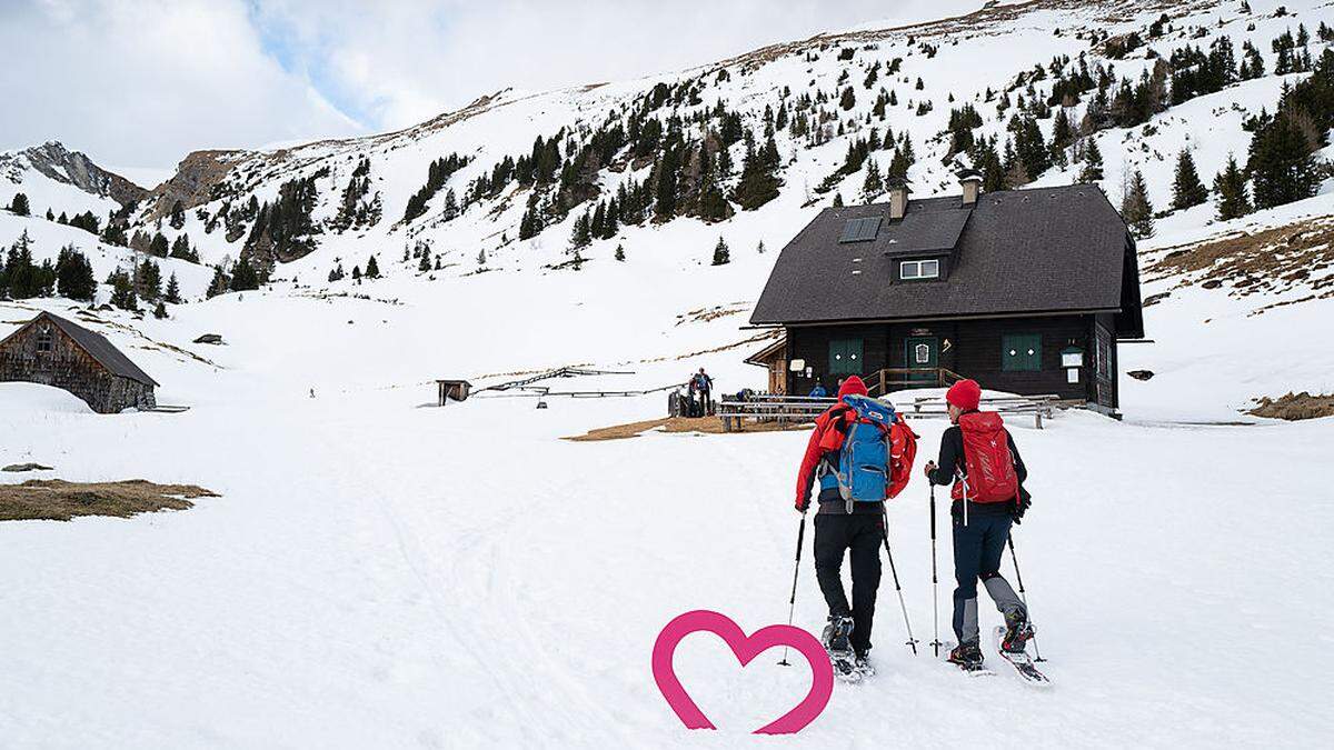 Auch bei frühlingshaften Bedingungen lohnt die Wanderung zur schön gelegenen Wildalmhütte