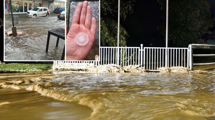 Ein heftiges Gewitter zog am Nachmittag über das Land - im Raum Trofaiach kam es zu Überflutungen und Hagel, auch in Paldau standen Straßen unter Wasser