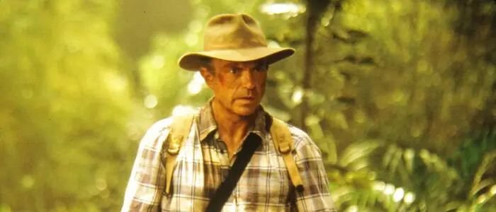 Sam Neill als Paläontologe Dr. Alan Grant in Steven Spielbergs „Jurassic Park“