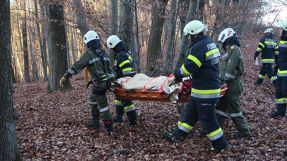 Mit 13 Mann war die Freiwillige Feuerwehr Übersbach im Einsatz 