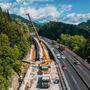 Der Neubau der Steinbrückenbachbrücke auf der Tauernautobahn wird noch bis Anfang 2027 dauern