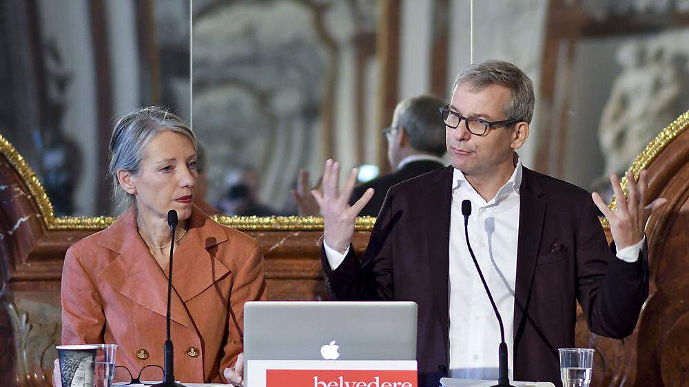 Belvedere-Generaldirektorin Generaldirektorin Stella Rollig und der kaufmännische Geschäftsführer Wolfgang Bergmann