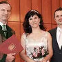 Helmut Schweiger (links) hat Paar aus dem Burgenland getraut