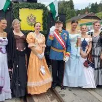 Die kaiserlichen Hoheiten beim Kaiserzug in Frojach