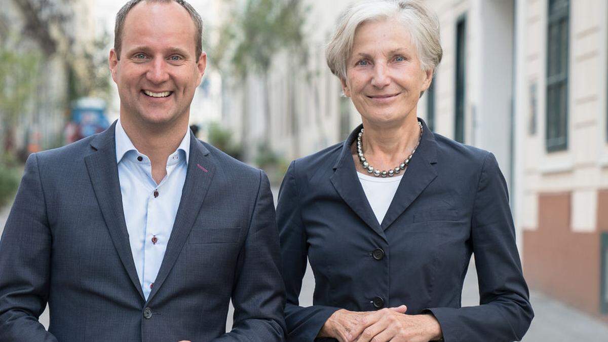 Matthias Strolz mit Neos-&quot;Allianz-Partnerin&quot; Irmgard Griss